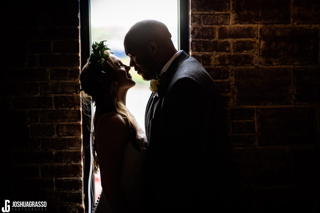 bride and groom portrait at upstairs atlanta