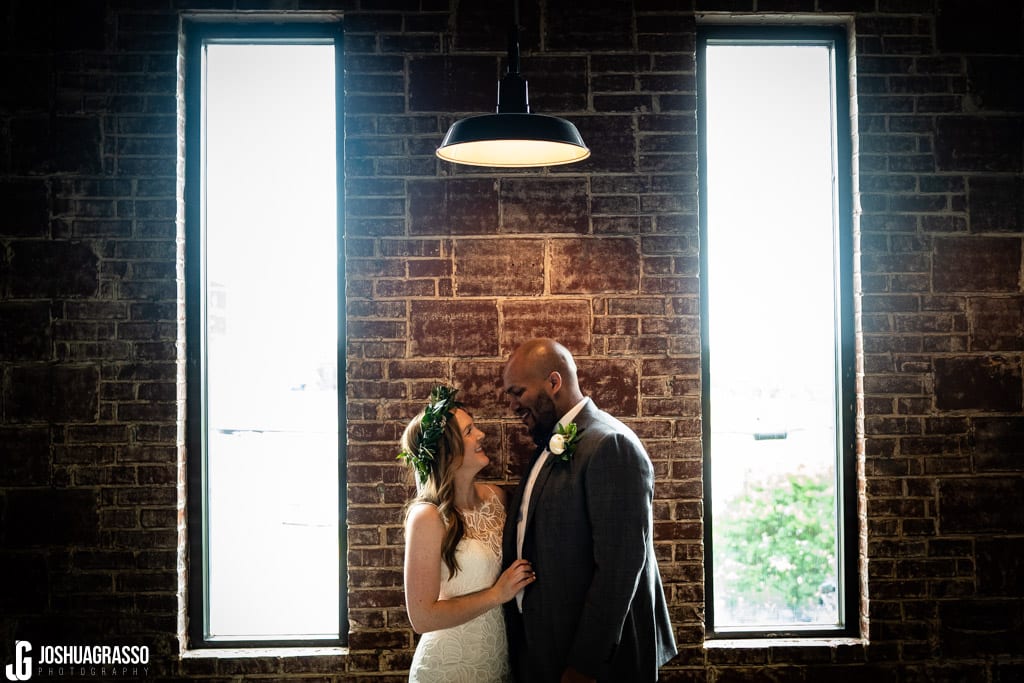 bride and groom portrait at upstairs atlanta