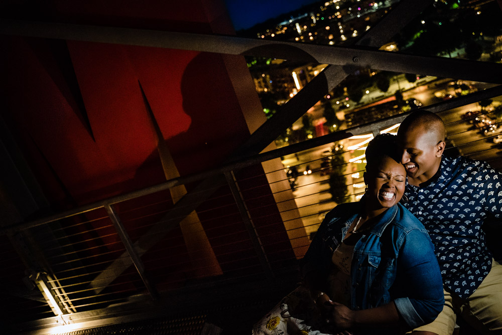 best nightime engagement session